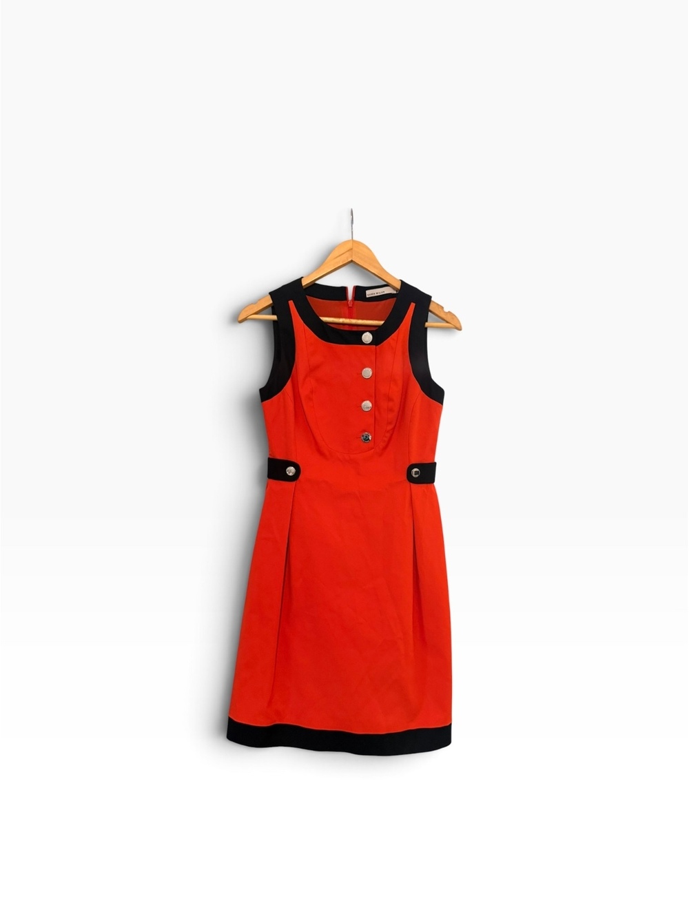 Karen Millen Orange and black A line dress new size 4